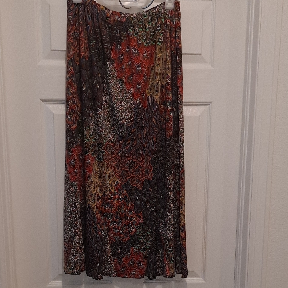 Elegant Multicolor Paisley Women's Skirt